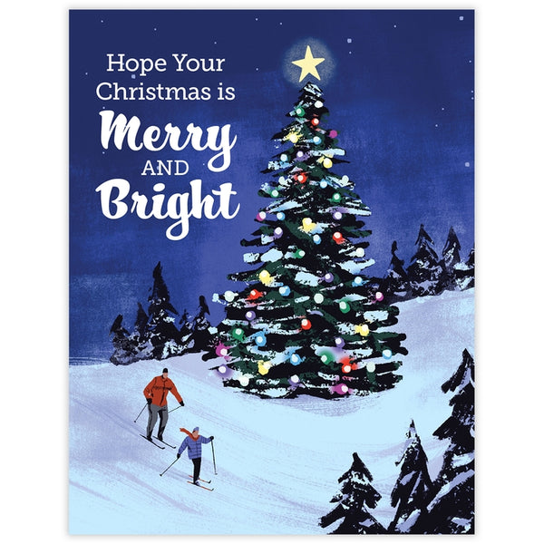 Ski Tree Christmas Card