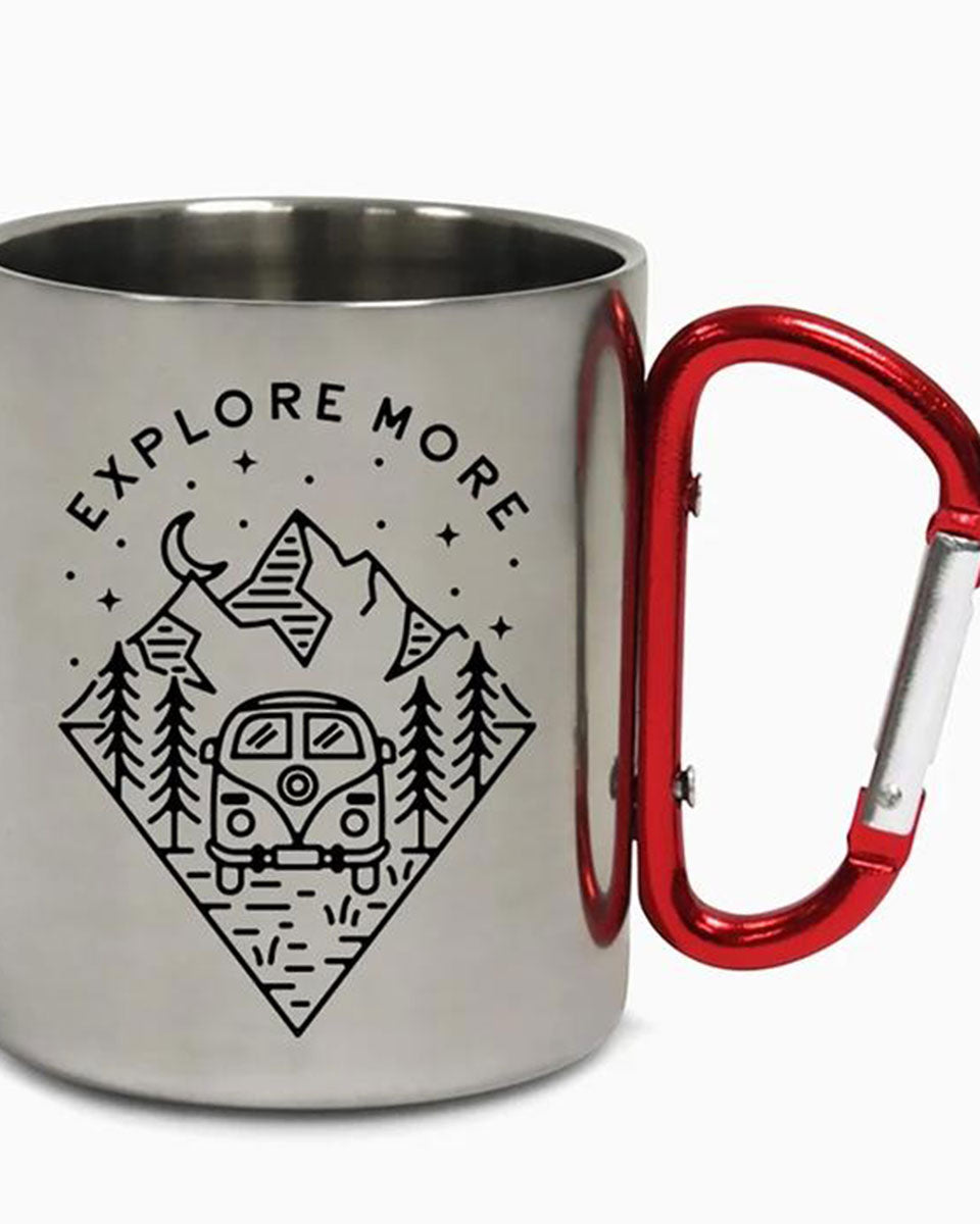 Explore More Carabiner Steel Camping Mug