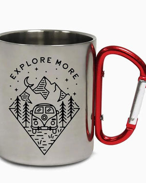 Explore More Carabiner Steel Camping Mug