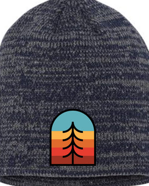 Tree Crest Marled Beanie Navy/Grey