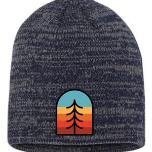 Tree Crest Marled Beanie Navy/Grey