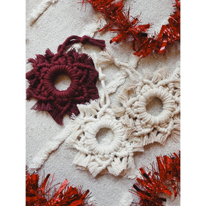 DIY Macrame Snowflake Ornament Kit