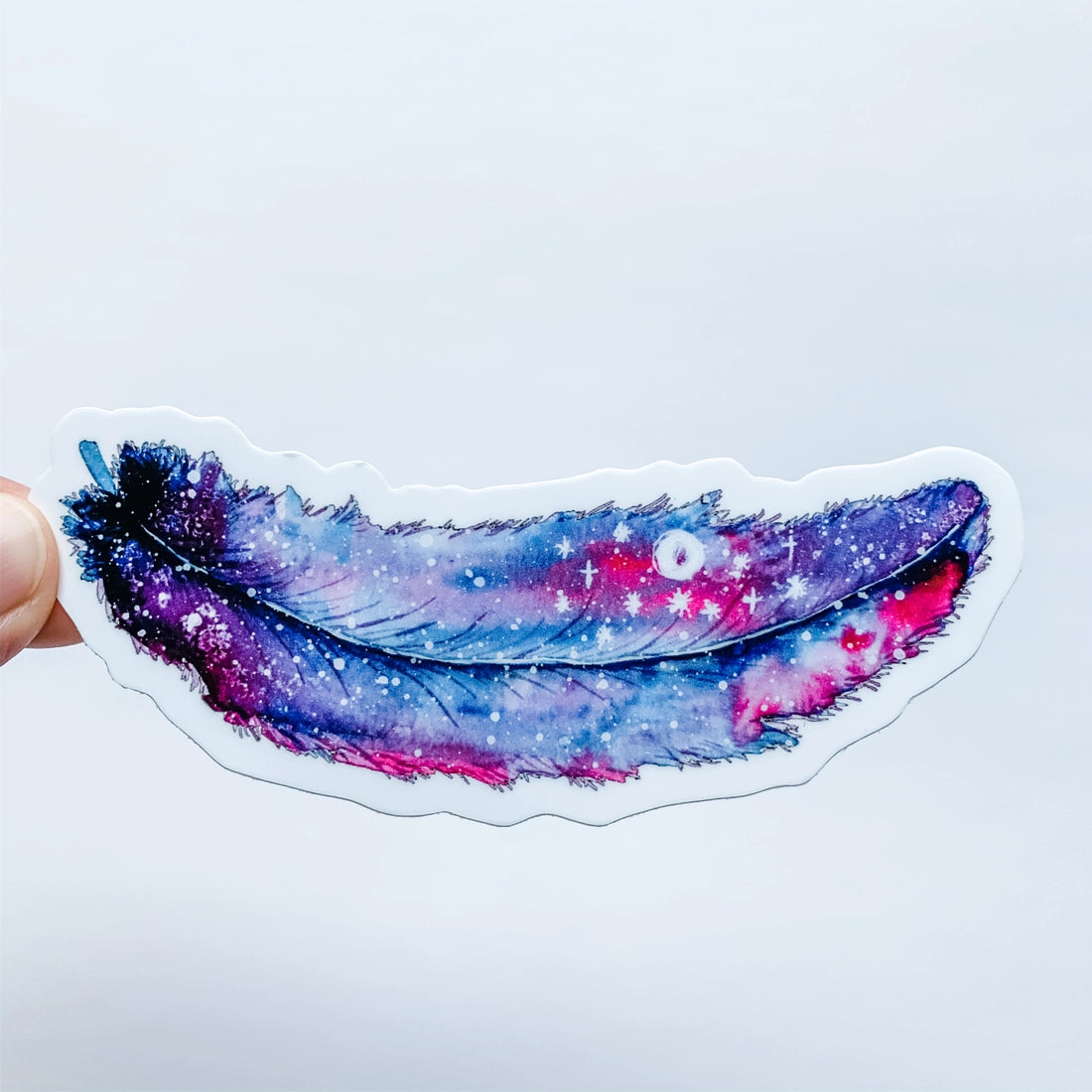 Moon Feather Sticker Decal 3"