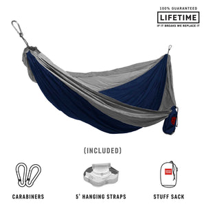 Double Deluxe Parachute Nylon Hammock