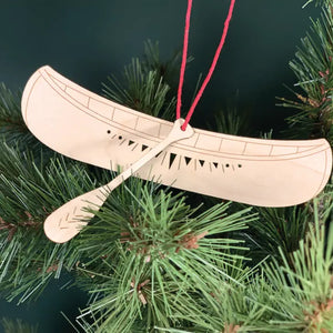 Canoe Ornament Set of 3