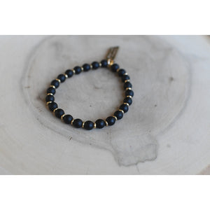 Missy Ann 6mm Gemstone Bracelets - Black Agate