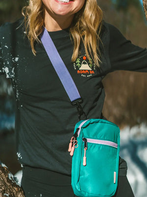 Crossbody Bag - Teal/Lavender