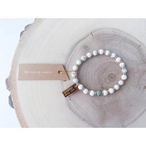 Missy Ann 6mm Gemstone Bracelets - White Howlite