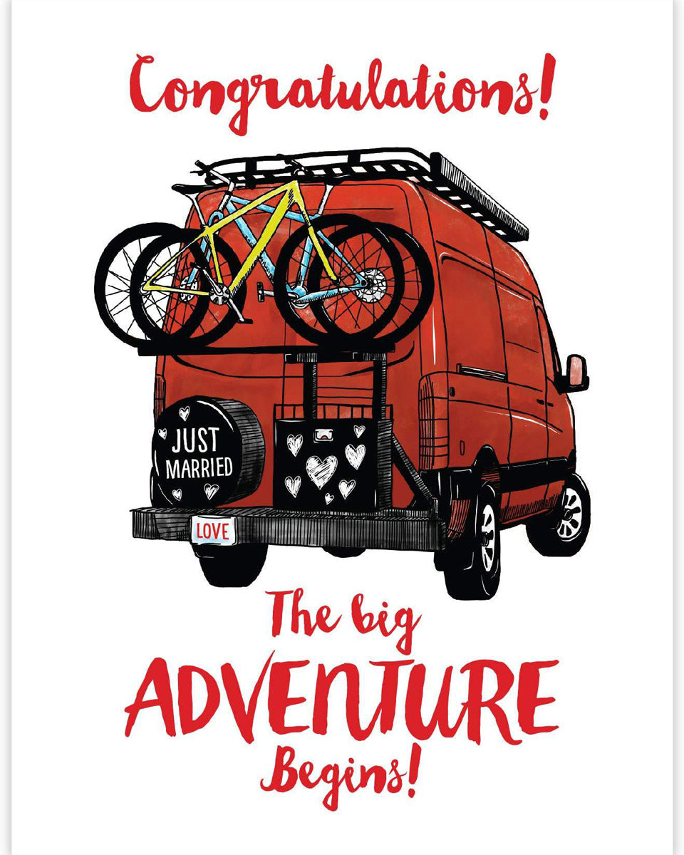 Adventure Begins Wedding Card