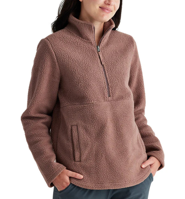 Women's Bamboo Sherpa Fleece Half Zip