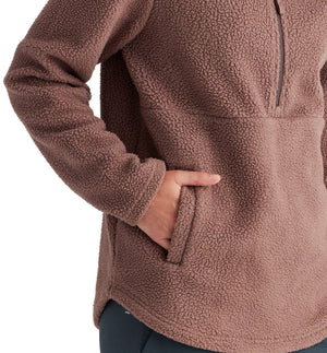 Women's Bamboo Sherpa Fleece Half Zip